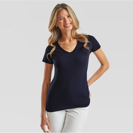 FRUIT OF THE LOOM - 0613980 ladies valueweight v-neck t