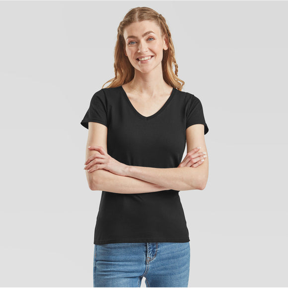 FRUIT OF THE LOOM - 0613980 ladies valueweight v-neck t