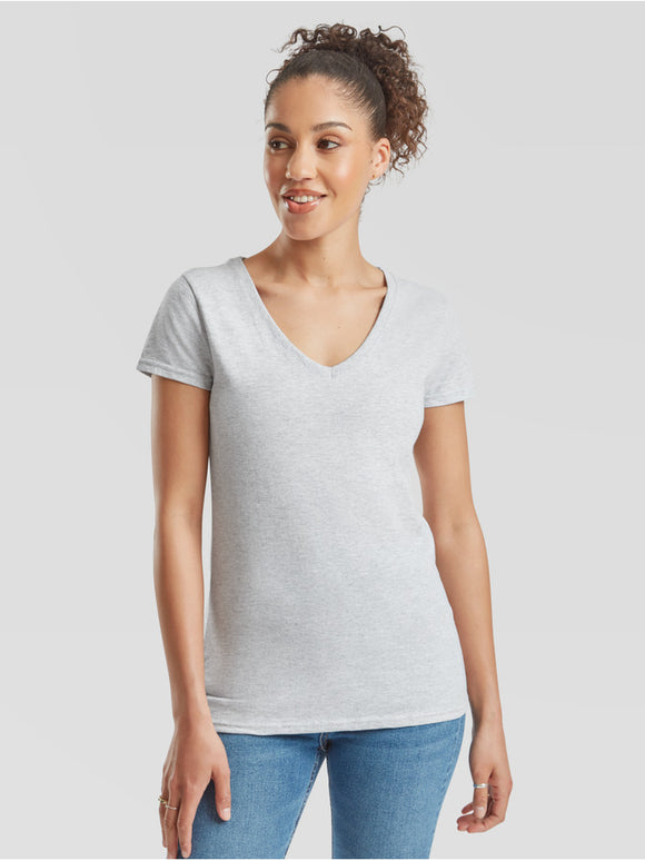 FRUIT OF THE LOOM - 0613980 ladies valueweight v-neck t