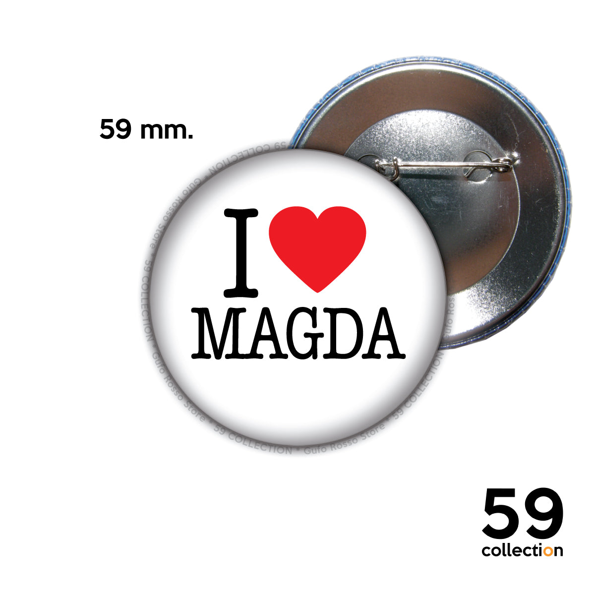 59 COLLECTION pins, spilla, spilletta - I Love MAGDA