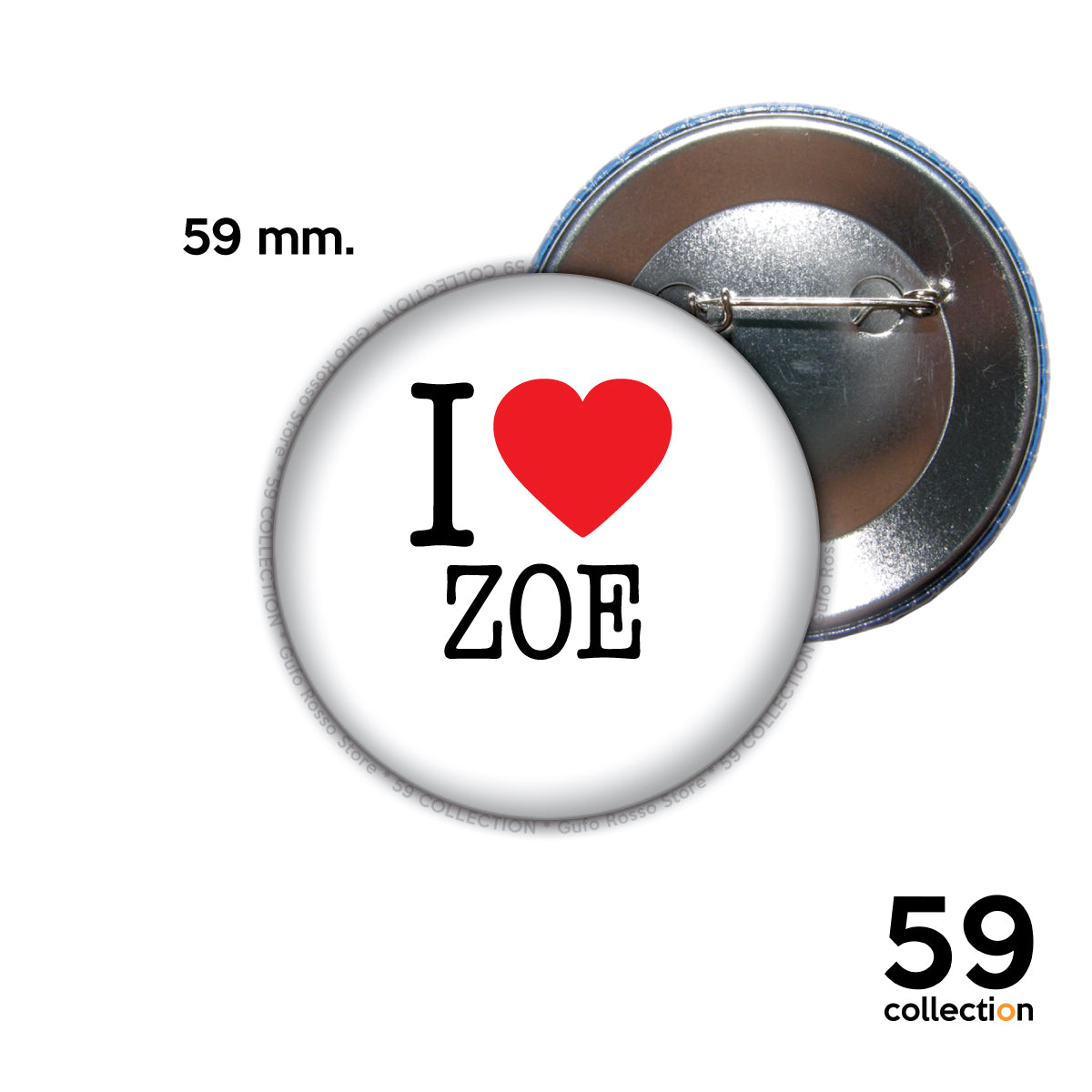 59 COLLECTION pins, spilla, spilletta - I Love ZOE