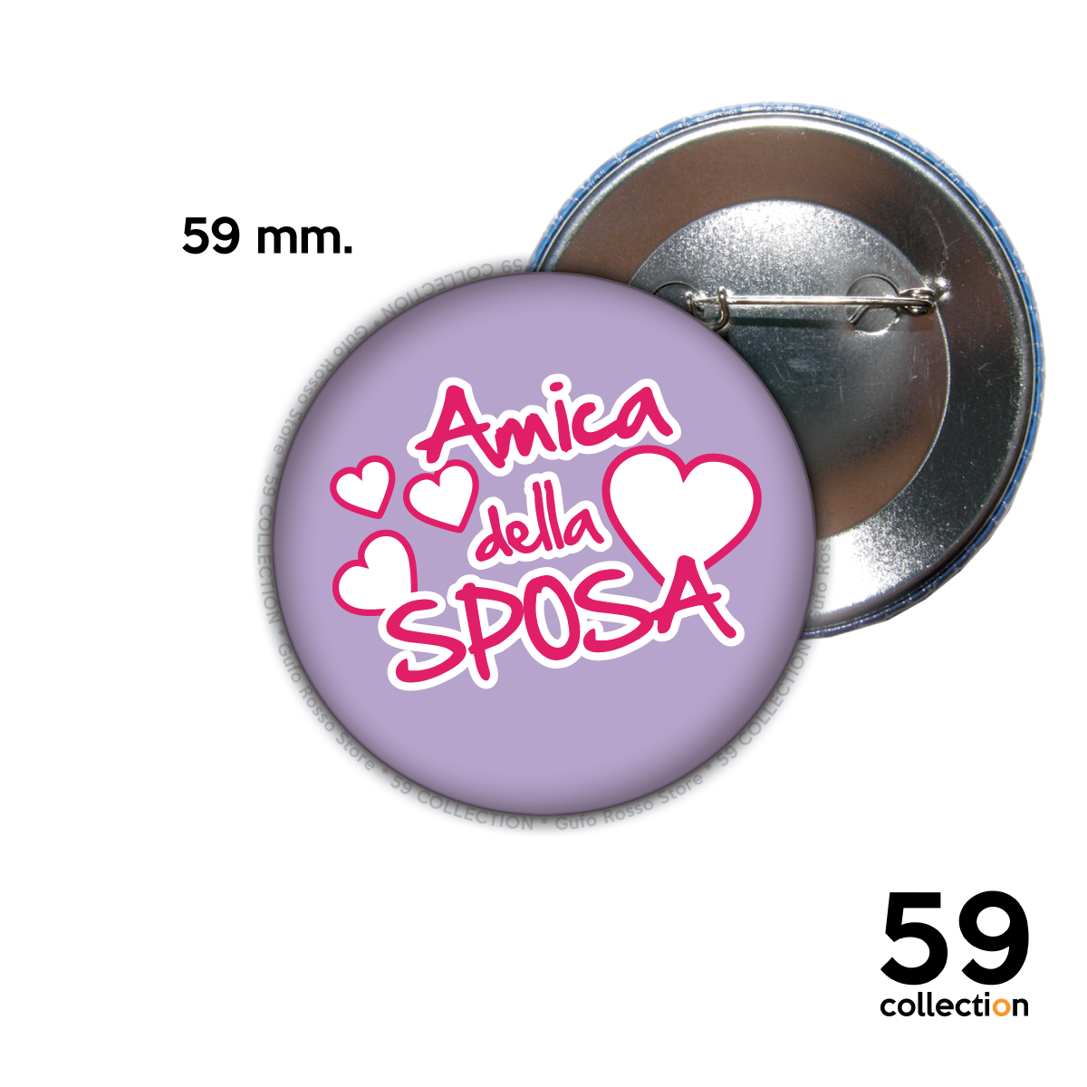 59 COLLECTION pins, spilla, spilletta - AMICA della Sposa cuori cuoricini