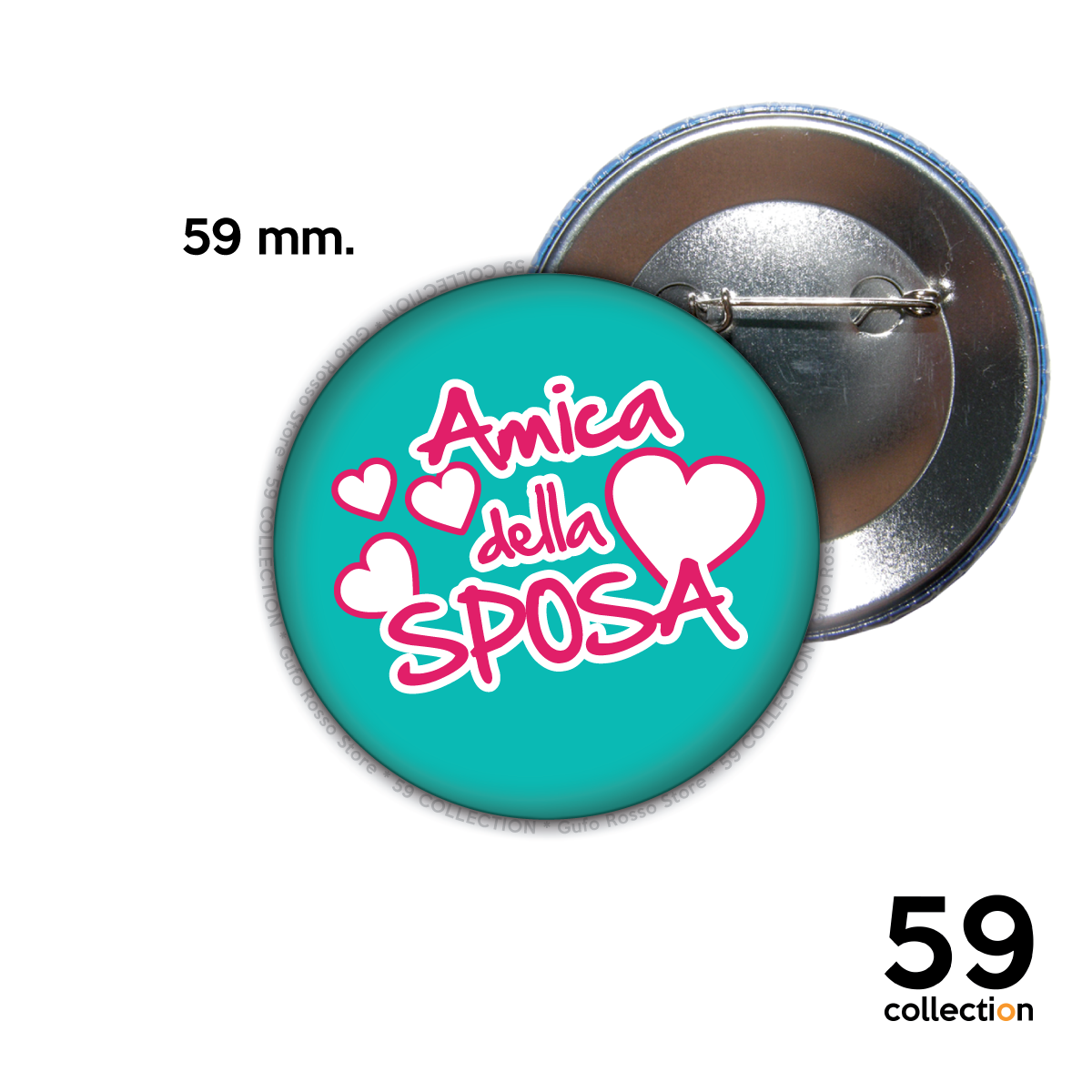 59 COLLECTION pins, spilla, spilletta - AMICA della Sposa cuori cuoricini