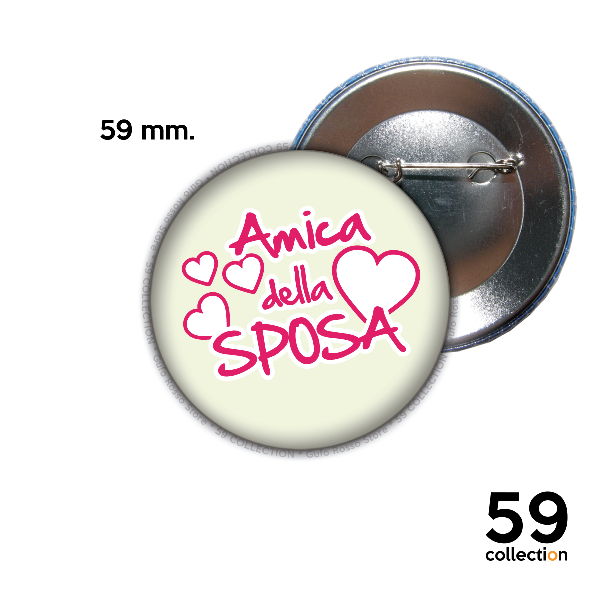 59 COLLECTION pins, spilla, spilletta - AMICA della Sposa cuori cuoricini