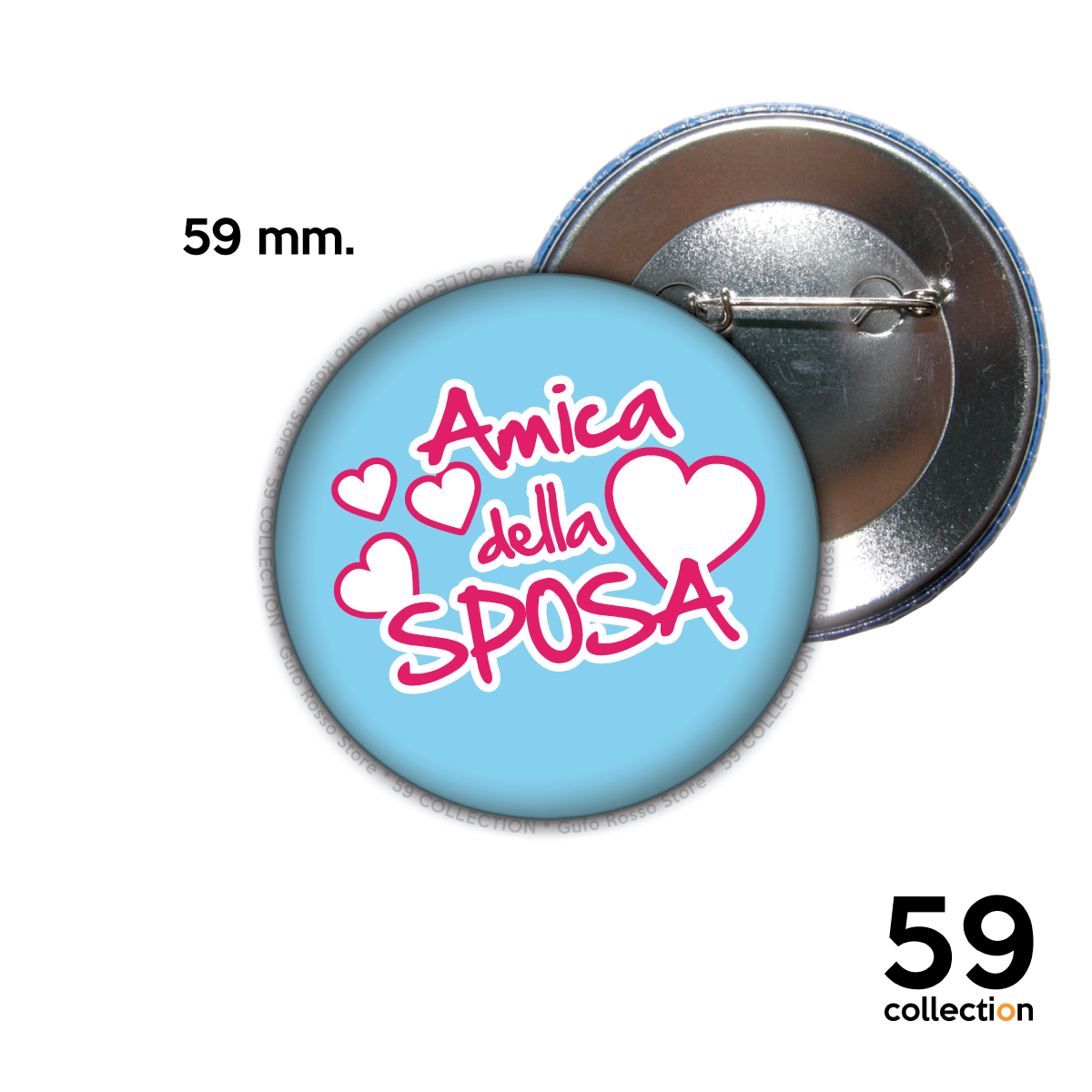 59 COLLECTION pins, spilla, spilletta - AMICA della Sposa cuori cuoricini