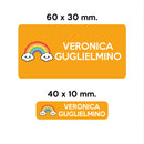 GUFO ROSSO - etichette oggetti scuola ARCY l'arcobaleno-1