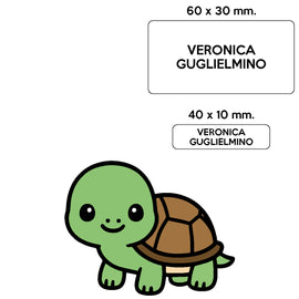 BARRIERA'S Stickers - set etichette personalizzabili scuola ARTURO la Tartaruga
