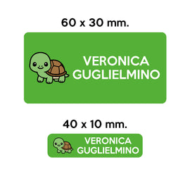 Compra verde GUFO ROSSO - etichette oggetti scuola ARTURO la tartaruga