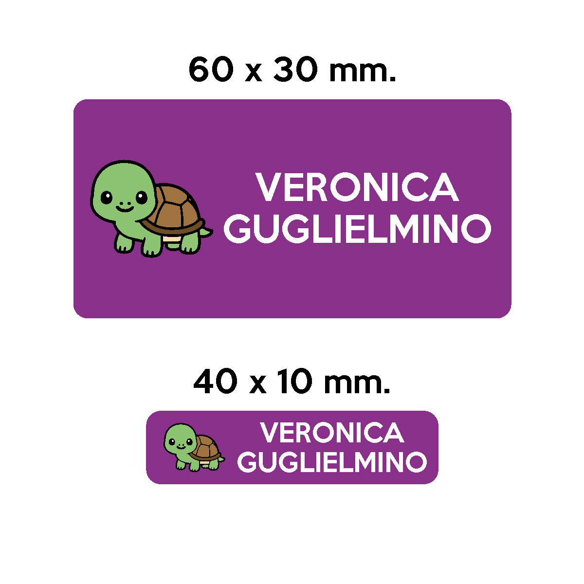 Compra viola BARRIERA&#39;S Stickers - set etichette personalizzabili scuola ARTURO la Tartaruga