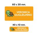 GUFO ROSSO - etichette oggetti scuola ARTURO la tartaruga-3
