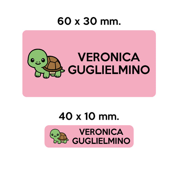 BARRIERA'S Stickers - set etichette personalizzabili scuola ARTURO la Tartaruga