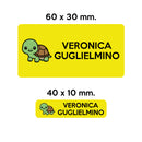 BARRIERA'S Stickers - set etichette personalizzabili scuola ARTURO la Tartaruga-6