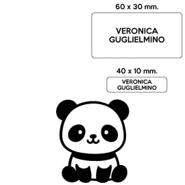 BARRIERA'S Stickers - set etichette personalizzabili scuola BERTO il Panda