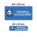 BARRIERA'S Stickers - set etichette personalizzabili scuola BERTO il Panda-3