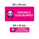BARRIERA'S Stickers - set etichette personalizzabili scuola BERTO il Panda-5