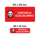 BARRIERA'S Stickers - set etichette personalizzabili scuola BERTO il Panda-8