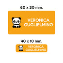 BARRIERA'S Stickers - set etichette personalizzabili scuola BERTO il Panda-2