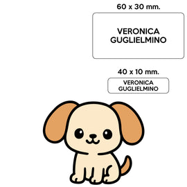 BARRIERA'S Stickers - set etichette personalizzabili scuola BOBBY il Cagnolino