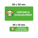 BARRIERA'S Stickers - set etichette personalizzabili scuola BOBBY il Cagnolino-9