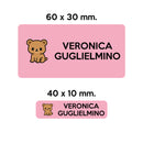BARRIERA'S Stickers - set etichette personalizzabili scuola BRUNO l'Orso-7