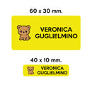 GUFO ROSSO - etichette oggetti scuola BRUNO l'orso-7