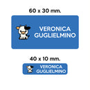 GUFO ROSSO - etichette oggetti scuola CAMILLA la mucca-2