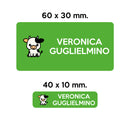 GUFO ROSSO - etichette oggetti scuola CAMILLA la mucca-8