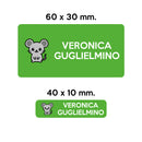 BARRIERA'S Stickers - set etichette personalizzabili scuola CENERE il Topolino-9