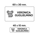 BARRIERA'S Stickers - set etichette personalizzabili scuola CENERE il Topolino-4