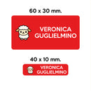 GUFO ROSSO - etichette oggetti scuola CIUFFO la pecora-7
