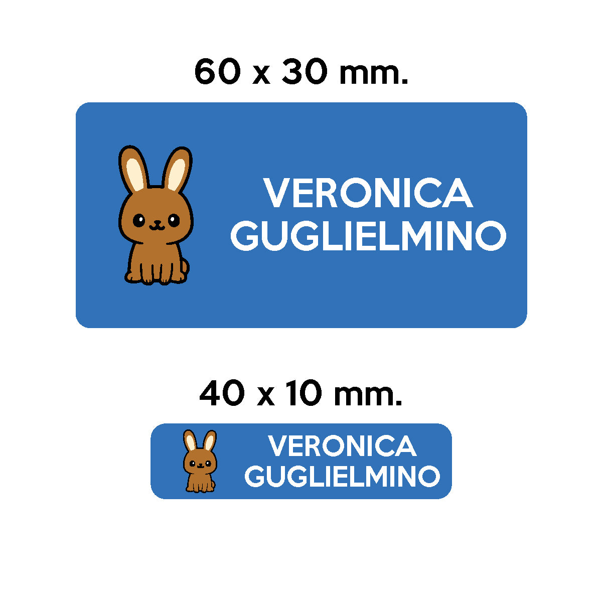 Compra azzurro BARRIERA&#39;S Stickers - set etichette personalizzabili scuola COCO il Coniglietto