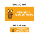 BARRIERA'S Stickers - set etichette personalizzabili scuola COCO il Coniglietto-2