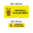 BARRIERA'S Stickers - set etichette personalizzabili scuola COCO il Coniglietto-6