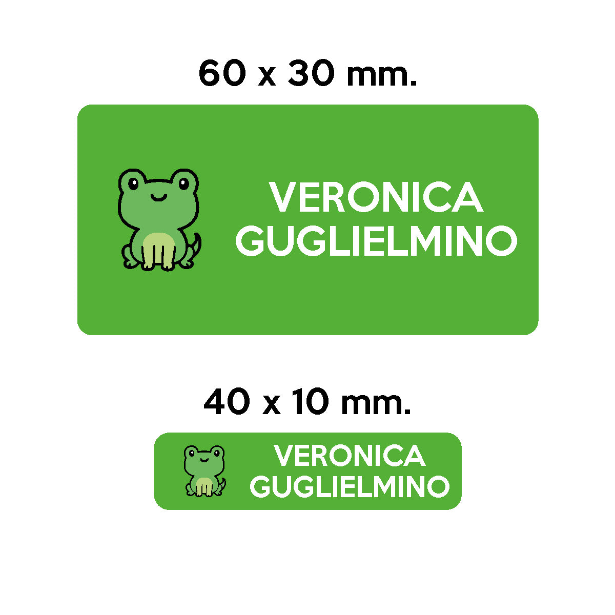 Compra verde BARRIERA&#39;S Stickers - set etichette personalizzabili scuola FRED il Ranocchio