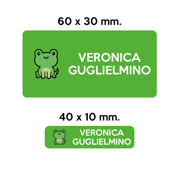 BARRIERA'S Stickers - set etichette personalizzabili scuola FRED il Ranocchio