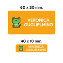 BARRIERA'S Stickers - set etichette personalizzabili scuola FRED il Ranocchio-2