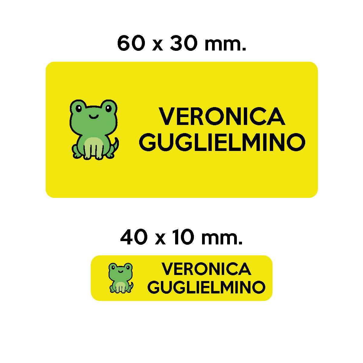 Compra giallo BARRIERA&#39;S Stickers - set etichette personalizzabili scuola FRED il Ranocchio