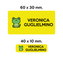 GUFO ROSSO - etichette oggetti scuola FRED la rana-5
