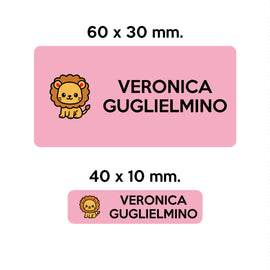 Compra rosa GUFO ROSSO - etichette oggetti scuola JERRY il leone
