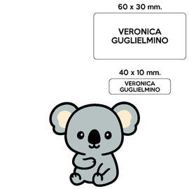 BARRIERA'S Stickers - set etichette personalizzabili scuola KUMA il Koala