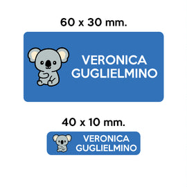 Compra azzurro BARRIERA&#39;S Stickers - set etichette personalizzabili scuola KUMA il Koala