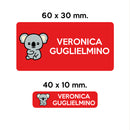 BARRIERA'S Stickers - set etichette personalizzabili scuola KUMA il Koala-8