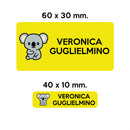 GUFO ROSSO - etichette oggetti scuola KUMA il koala-5