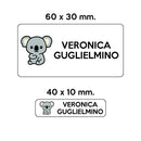 GUFO ROSSO - etichette oggetti scuola KUMA il koala-3