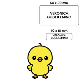 BARRIERA'S Stickers - set etichette personalizzabili scuola LAMPO il Pulcino