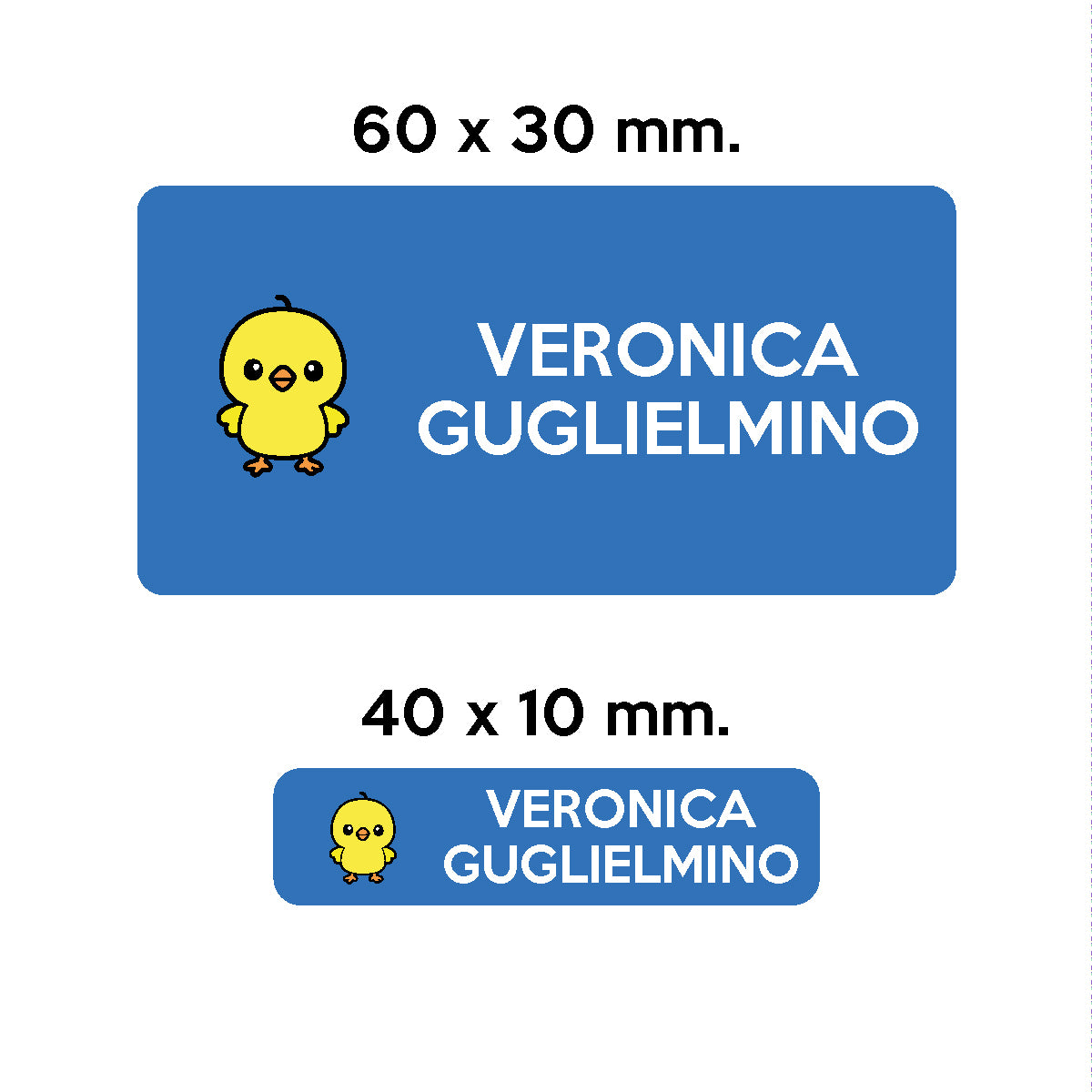 Compra azzurro BARRIERA&#39;S Stickers - set etichette personalizzabili scuola LAMPO il Pulcino