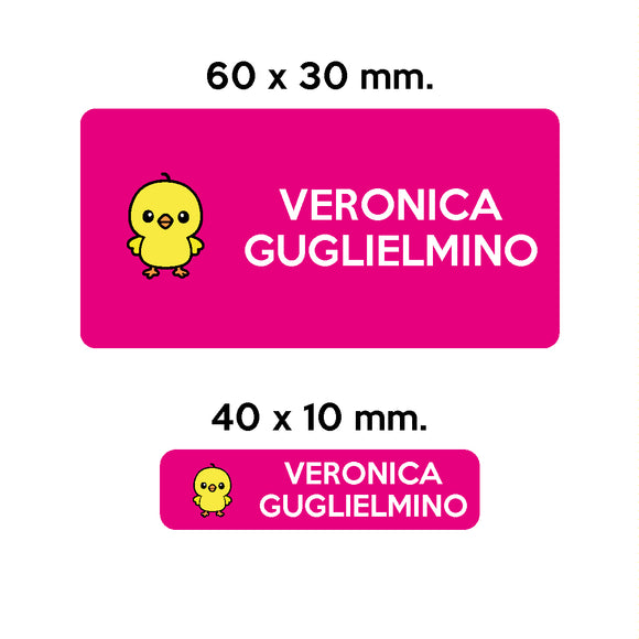 BARRIERA'S Stickers - set etichette personalizzabili scuola LAMPO il Pulcino