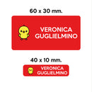 GUFO ROSSO - etichette oggetti scuola LAMPO il pulcino-7