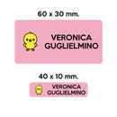 GUFO ROSSO - etichette oggetti scuola LAMPO il pulcino-6