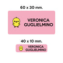 BARRIERA'S Stickers - set etichette personalizzabili scuola LAMPO il Pulcino-7